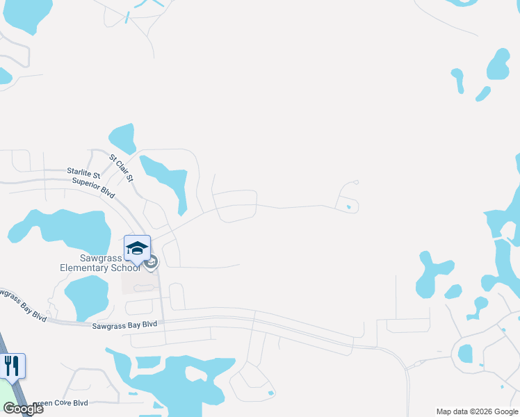 map of restaurants, bars, coffee shops, grocery stores, and more near 16488 Glassy Loch Loop in Clermont