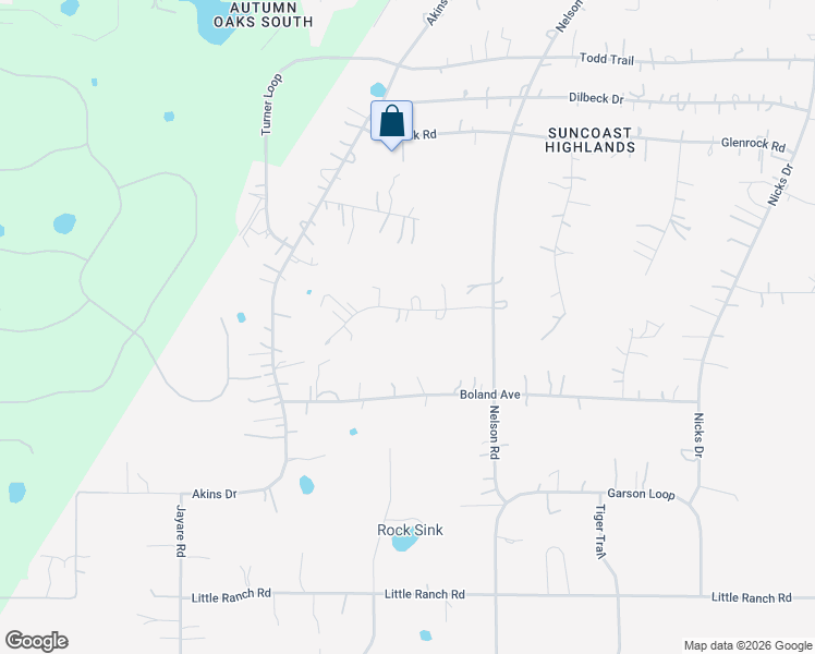 map of restaurants, bars, coffee shops, grocery stores, and more near 14410 Dabney Court in Spring Hill