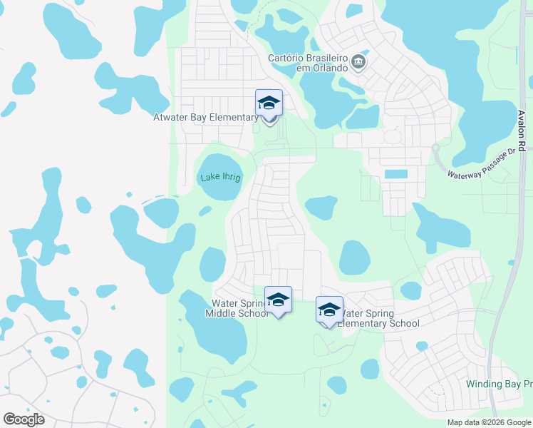 map of restaurants, bars, coffee shops, grocery stores, and more near 17700 Old Ymca Road in Winter Garden