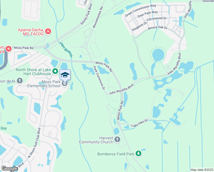 map of restaurants, bars, coffee shops, grocery stores, and more near 11108 Whistling Pine Way in Orlando