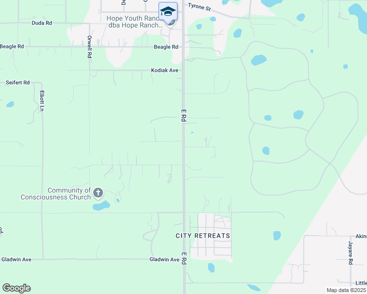 map of restaurants, bars, coffee shops, grocery stores, and more near East Road in Hudson