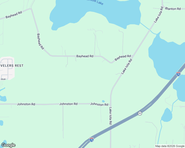 map of restaurants, bars, coffee shops, grocery stores, and more near 17165 Lake Iola Road in Dade City