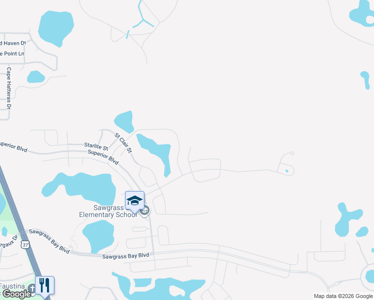 map of restaurants, bars, coffee shops, grocery stores, and more near 4291 Blackshear Court in Clermont