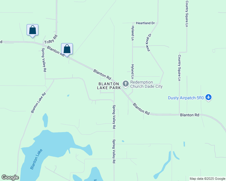 map of restaurants, bars, coffee shops, grocery stores, and more near 34935 Ansley Avenue in Dade City