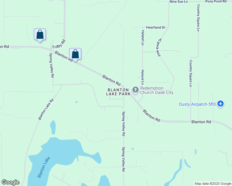 map of restaurants, bars, coffee shops, grocery stores, and more near 34918 Baxter Avenue in Dade City