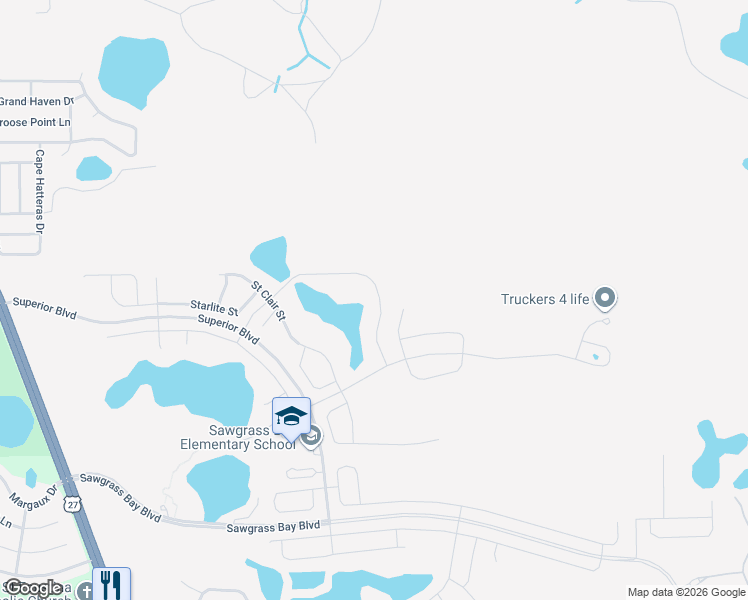 map of restaurants, bars, coffee shops, grocery stores, and more near 4291 Blackshear Court in Clermont
