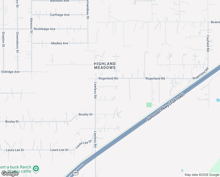 map of restaurants, bars, coffee shops, grocery stores, and more near 18118 Porsche Place in Spring Hill