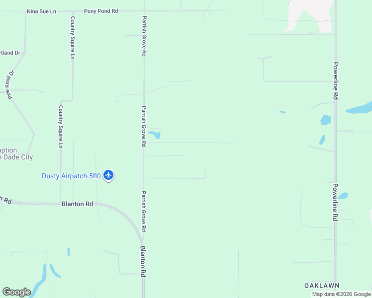 map of restaurants, bars, coffee shops, grocery stores, and more near 36146 Browning Road in Dade City