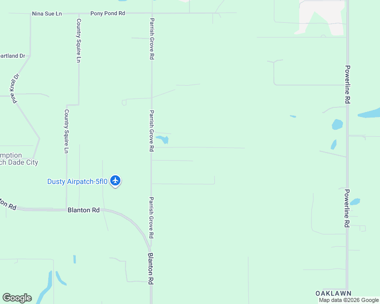 map of restaurants, bars, coffee shops, grocery stores, and more near 36146 Browning Road in Dade City