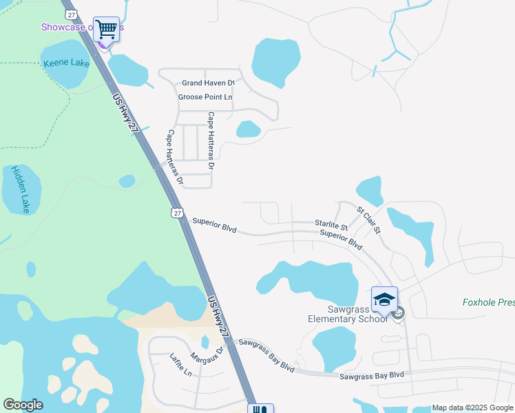 map of restaurants, bars, coffee shops, grocery stores, and more near 4507 Olympia Court in Clermont