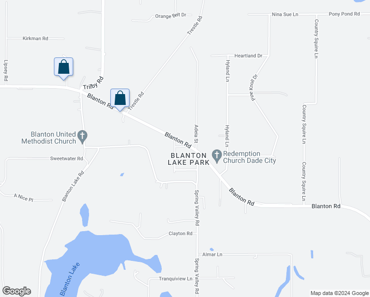 map of restaurants, bars, coffee shops, grocery stores, and more near 34918 Caller Avenue in Dade City