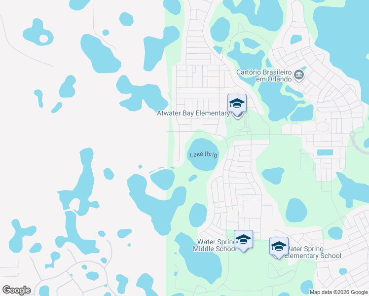 map of restaurants, bars, coffee shops, grocery stores, and more near 9530 Bolero Road in Winter Garden