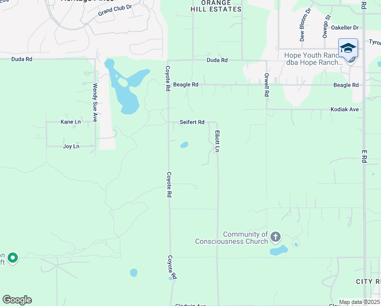 map of restaurants, bars, coffee shops, grocery stores, and more near 17528 Coyote Road in Hudson