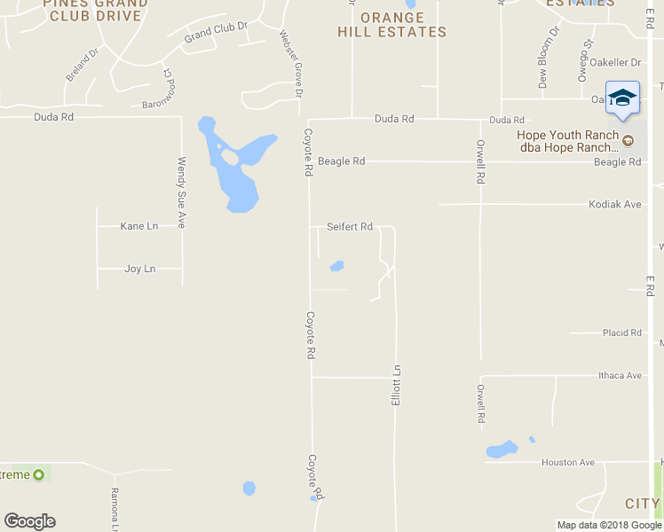 map of restaurants, bars, coffee shops, grocery stores, and more near 17528 Coyote Road in Hudson