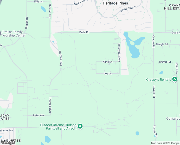 map of restaurants, bars, coffee shops, grocery stores, and more near 17539 Edwin Terrace in Hudson