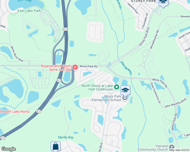 map of restaurants, bars, coffee shops, grocery stores, and more near 10914 Savannah Wood Court in Orlando