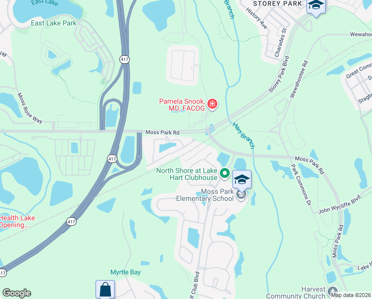 map of restaurants, bars, coffee shops, grocery stores, and more near 10914 Savannah Wood Court in Orlando