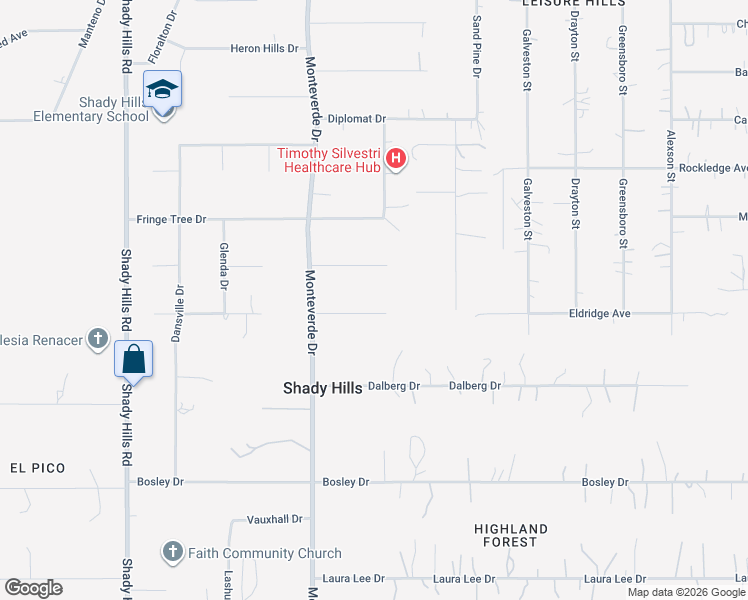 map of restaurants, bars, coffee shops, grocery stores, and more near 16629 Saguaro Lane in Spring Hill