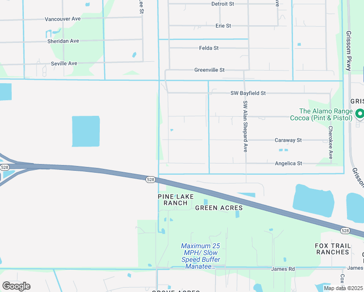 map of restaurants, bars, coffee shops, grocery stores, and more near 3657 Oneida Street in Cocoa