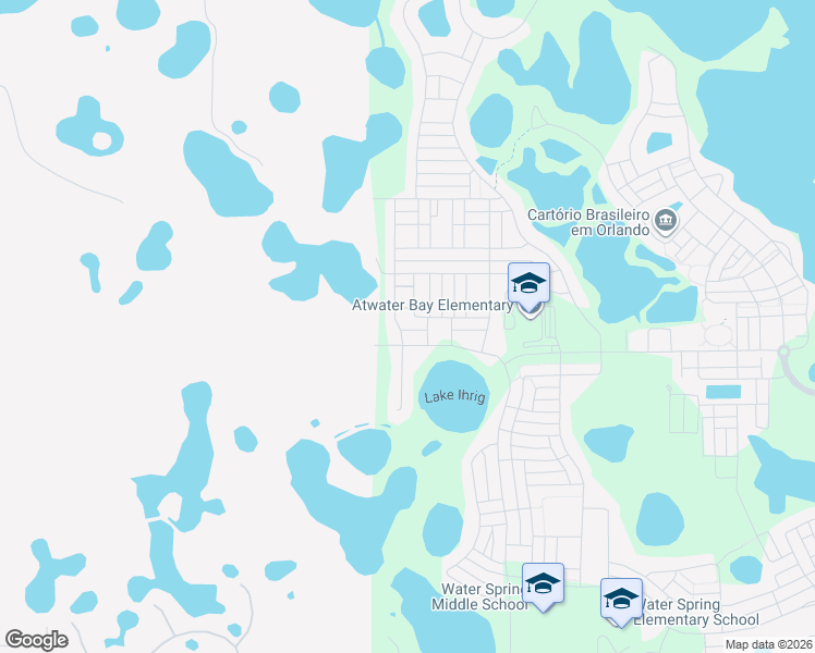 map of restaurants, bars, coffee shops, grocery stores, and more near 16880 Hypatia Alley in Winter Garden