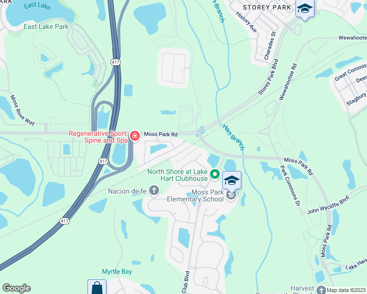 map of restaurants, bars, coffee shops, grocery stores, and more near 10914 Savannah Wood Court in Orlando