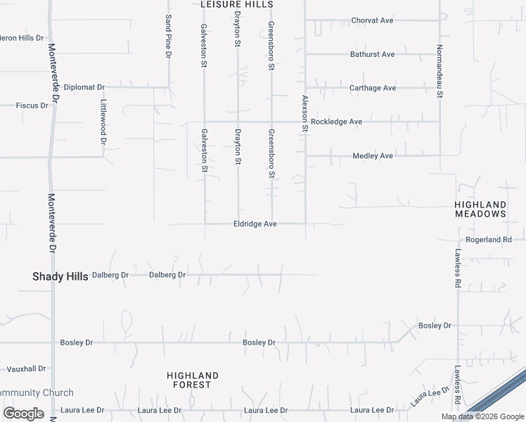 map of restaurants, bars, coffee shops, grocery stores, and more near 17247 Eldridge Avenue in Spring Hill