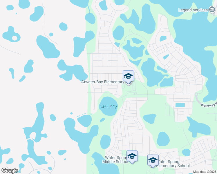 map of restaurants, bars, coffee shops, grocery stores, and more near 16727 Alpaca Alley in Winter Garden