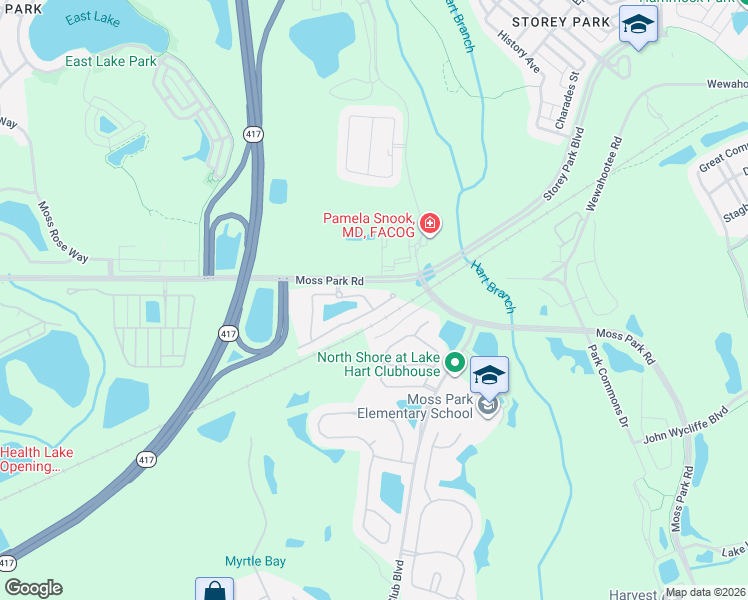 map of restaurants, bars, coffee shops, grocery stores, and more near 10914 Savannah Wood Court in Orlando