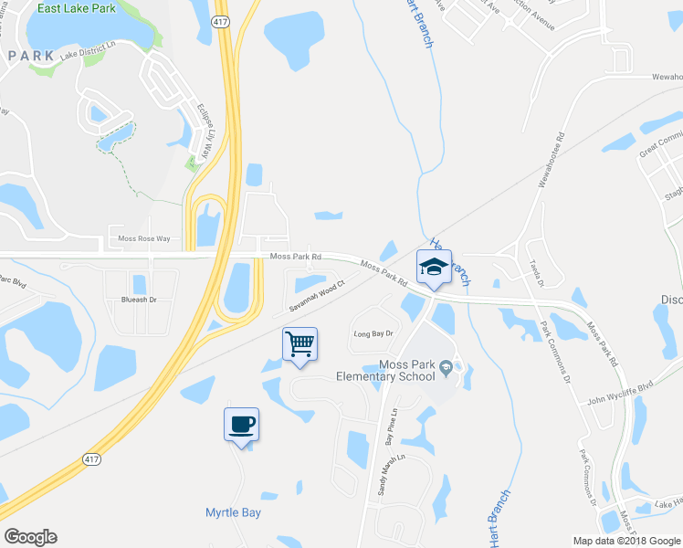 map of restaurants, bars, coffee shops, grocery stores, and more near 10914 Savannah Wood Court in Orlando