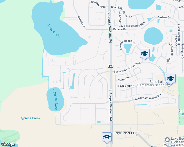 map of restaurants, bars, coffee shops, grocery stores, and more near 10527 Emerald Chase Drive in Orlando