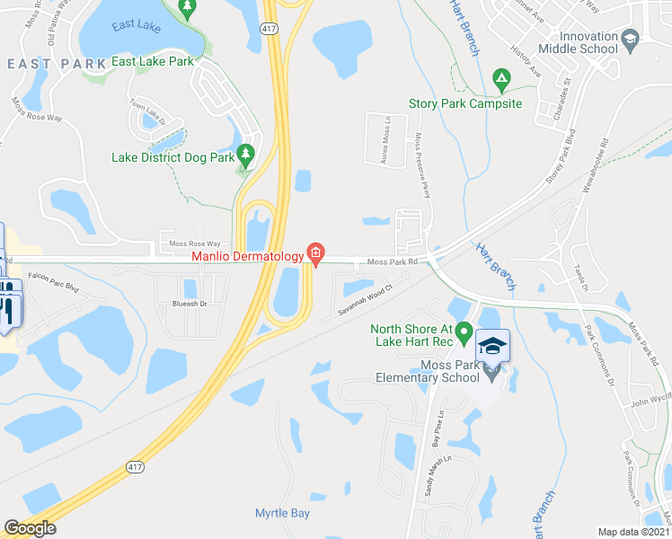 map of restaurants, bars, coffee shops, grocery stores, and more near 9342 Flowering Cottonwood Road in Orlando