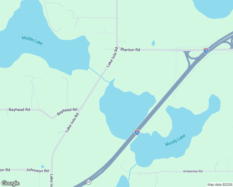 map of restaurants, bars, coffee shops, grocery stores, and more near 17818 Lake Iola Road in Dade City