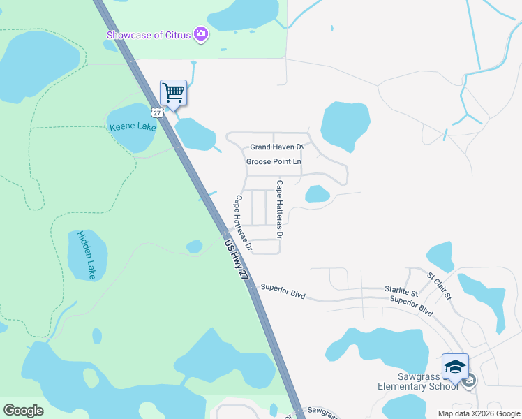 map of restaurants, bars, coffee shops, grocery stores, and more near 4715 Point Bonita Lane in Clermont