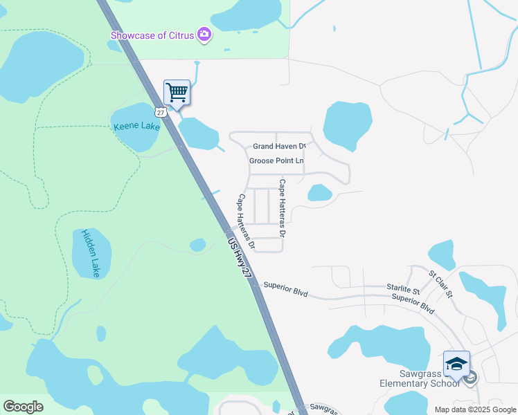 map of restaurants, bars, coffee shops, grocery stores, and more near 4712 Block Island Lane in Clermont