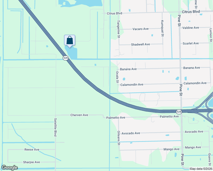 map of restaurants, bars, coffee shops, grocery stores, and more near 4005 Jake Avenue in Cocoa