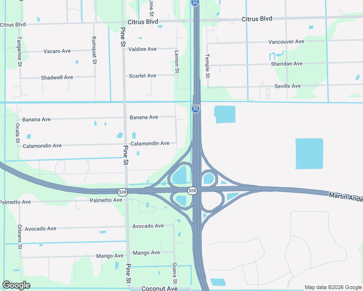 map of restaurants, bars, coffee shops, grocery stores, and more near 3921 Grapehill Street in Cocoa