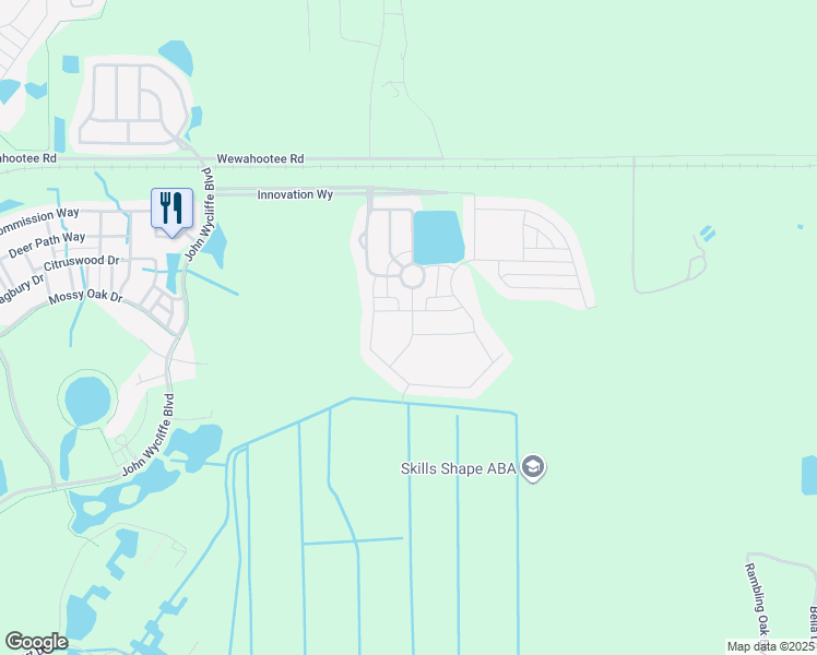 map of restaurants, bars, coffee shops, grocery stores, and more near 10018 Pecan Hickory Way in Orlando