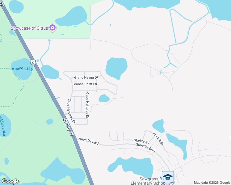 map of restaurants, bars, coffee shops, grocery stores, and more near 5136 Cape Hatteras Drive in Clermont