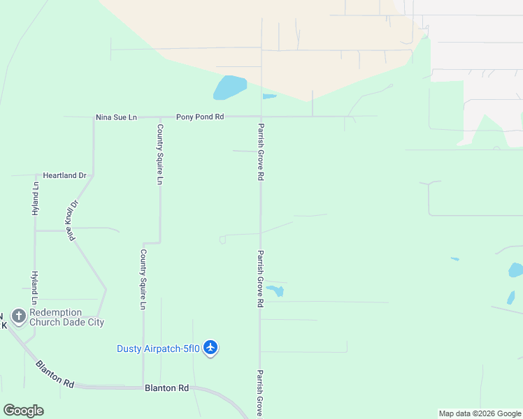 map of restaurants, bars, coffee shops, grocery stores, and more near 17775 Parrish Grove Road in Dade City