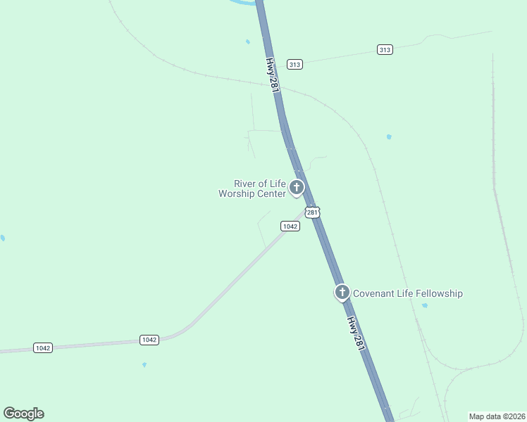 map of restaurants, bars, coffee shops, grocery stores, and more near 112 Farm to Market 1042 in Three Rivers