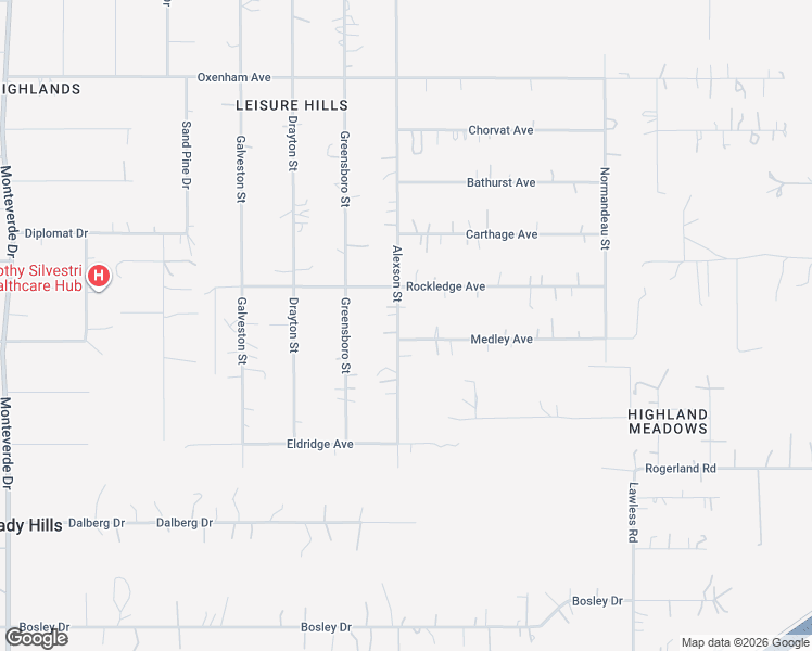 map of restaurants, bars, coffee shops, grocery stores, and more near 17445 Medley Avenue in Spring Hill