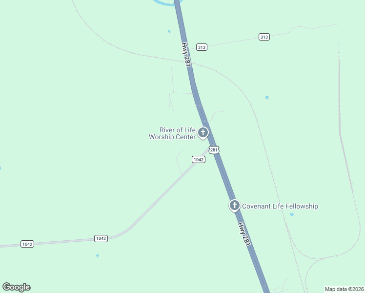 map of restaurants, bars, coffee shops, grocery stores, and more near 112 Farm to Market 1042 in Three Rivers