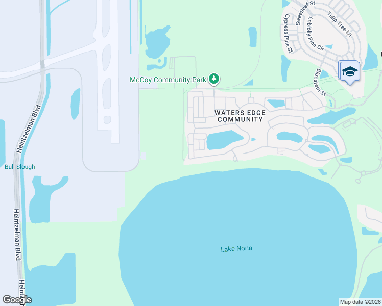 map of restaurants, bars, coffee shops, grocery stores, and more near 10336 Hartford Maroon Road in Orlando