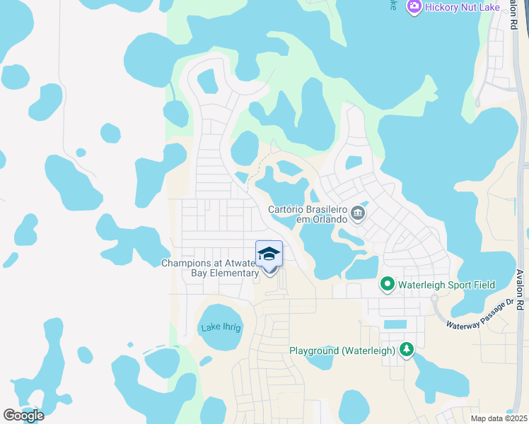 map of restaurants, bars, coffee shops, grocery stores, and more near 9309 Jaywood Road in Winter Garden