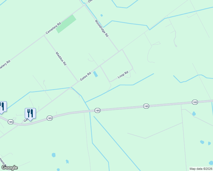 map of restaurants, bars, coffee shops, grocery stores, and more near 176 Loop Road in Port Lavaca