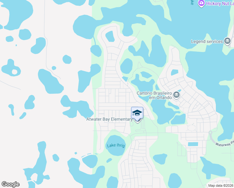 map of restaurants, bars, coffee shops, grocery stores, and more near 9113 Mellow Coral Street in Winter Garden