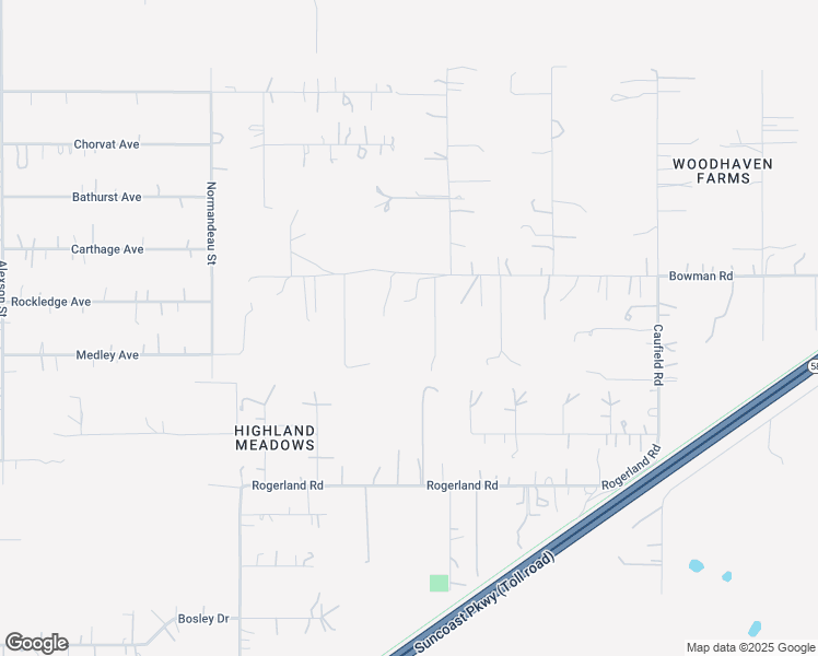 map of restaurants, bars, coffee shops, grocery stores, and more near 18400 Bowman Road in Spring Hill