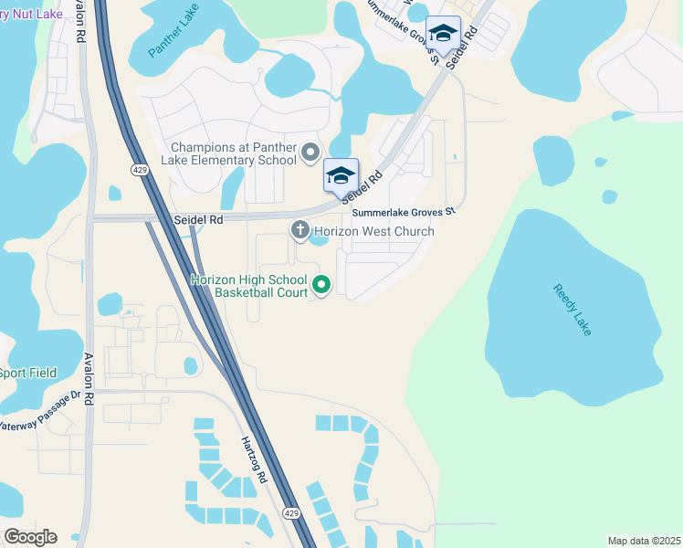 map of restaurants, bars, coffee shops, grocery stores, and more near 10271 Austrina Oak Loop in Winter Garden