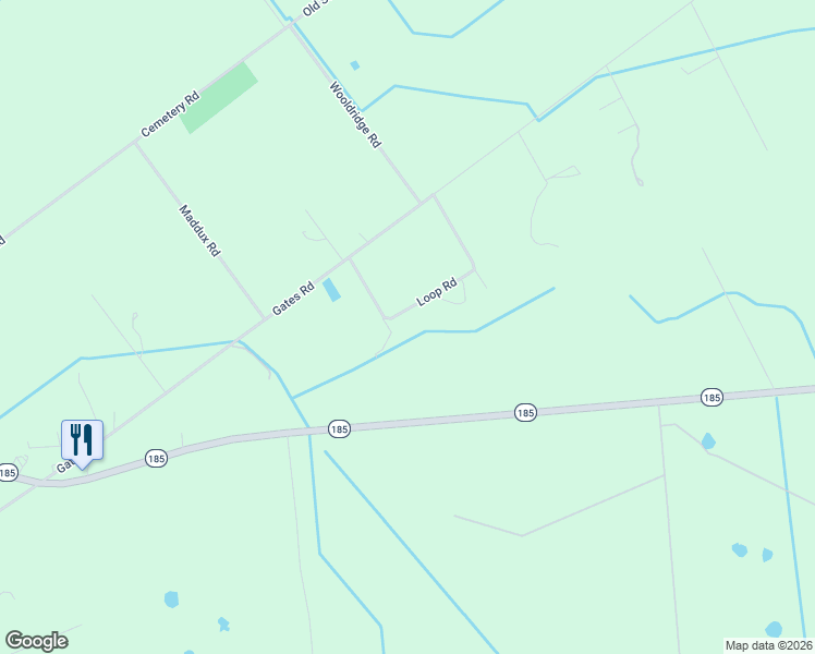 map of restaurants, bars, coffee shops, grocery stores, and more near 209 Loop Road in Seadrift
