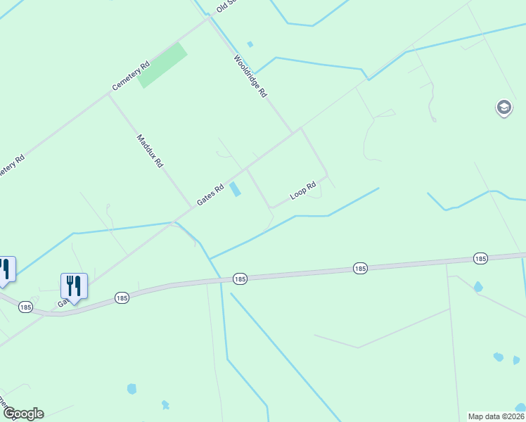 map of restaurants, bars, coffee shops, grocery stores, and more near 209 Loop Road in Seadrift